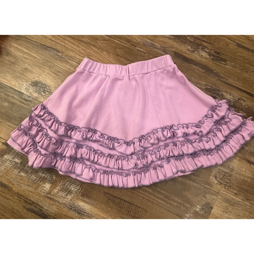 VGUC Girls Lemon Loves Lime Purple Ruffle Skirt Size 4